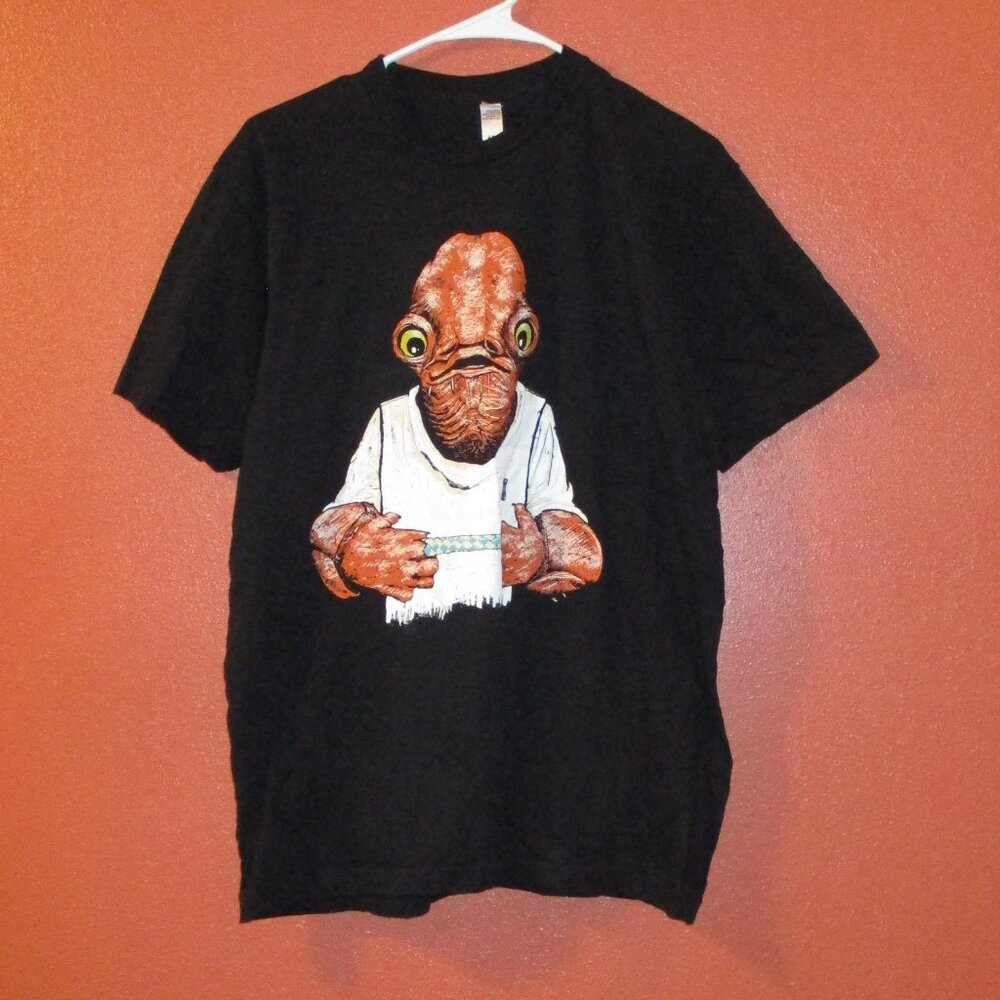 Star Wars Shirt Woot It's A Trap Men Large Black Red White Outdoor Travel Shirt